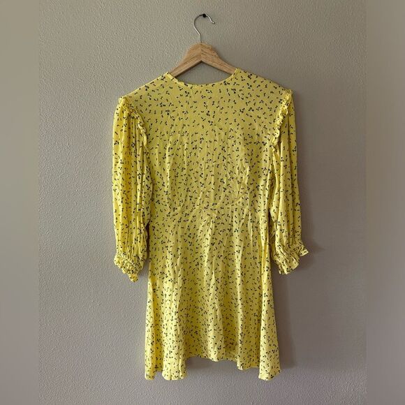 Revolve Faithfull The Brand Edwina Mini Dress La Fica Floral Print Ruffle Size 6 - Picture 3 of 10
